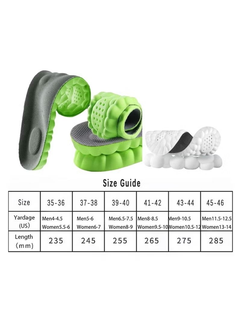 نعال داخلية من إسفنج الذاكرة السحابي للرجال والنساء - نعال داخلية مريحة وناعمة رباعية الأبعاد مع دعم لقوس القدم، وامتصاص للصدمات، وراحة للقدم طوال اليوم - Image 3